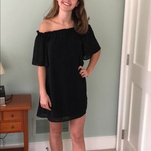 Black off the shoulder dress